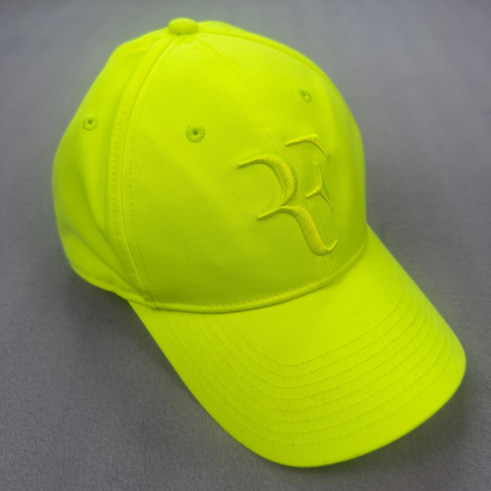Nike Roger Federer RF Legacy91 Dri-Fit Hat Neon Yellow Adjustable Tennis Cap